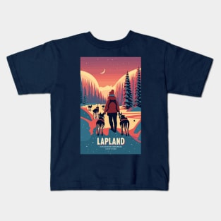 A Vintage Travel Art of Lapland - Finland Kids T-Shirt